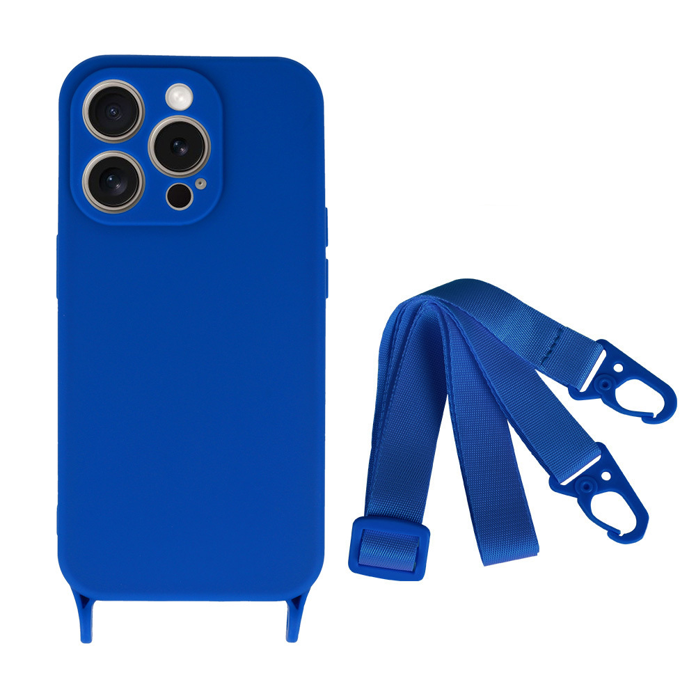 Strap Silicone Case for Iphone 13 Pro Max design 2 blue