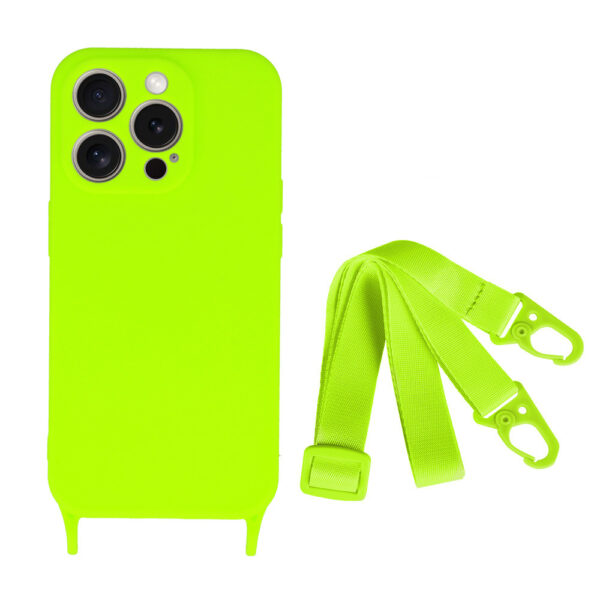 Strap Silicone Case for Iphone 14 Pro design 2 lime