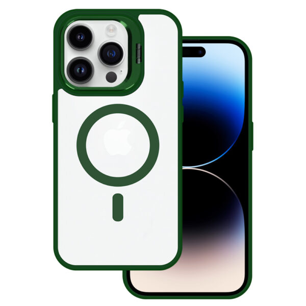 Tel Protect Kickstand Magsafe Case for Iphone 14 Pro green
