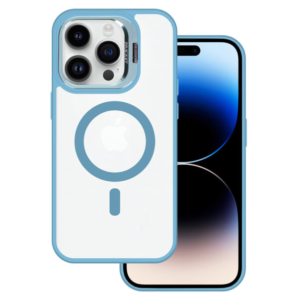 Tel Protect Kickstand Magsafe Case for Iphone 15 Plus blue