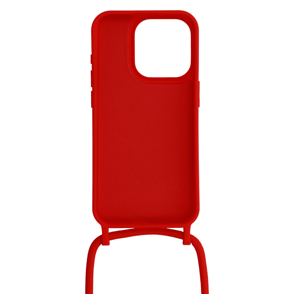 Strap Silicone Case for Iphone 14 Pro design 1 red