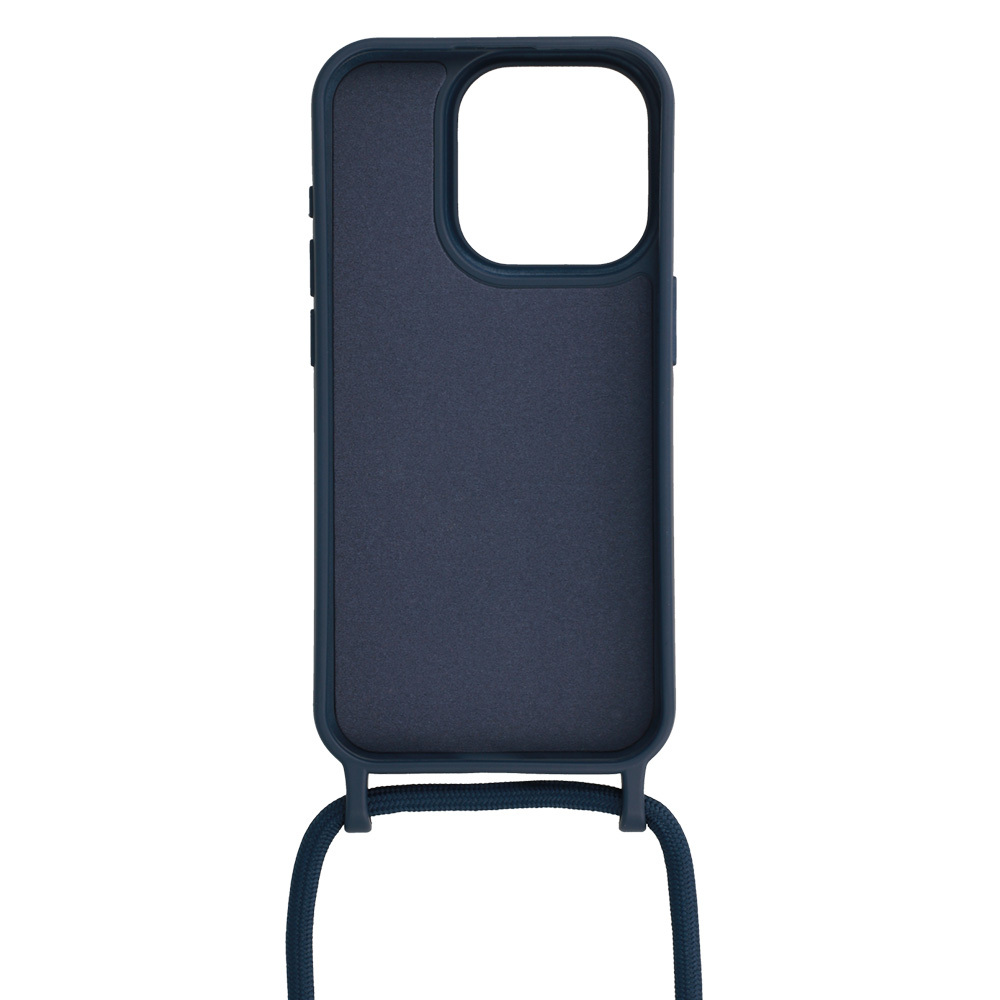 Strap Silicone Case for Iphone 15 Plus design 1 navy