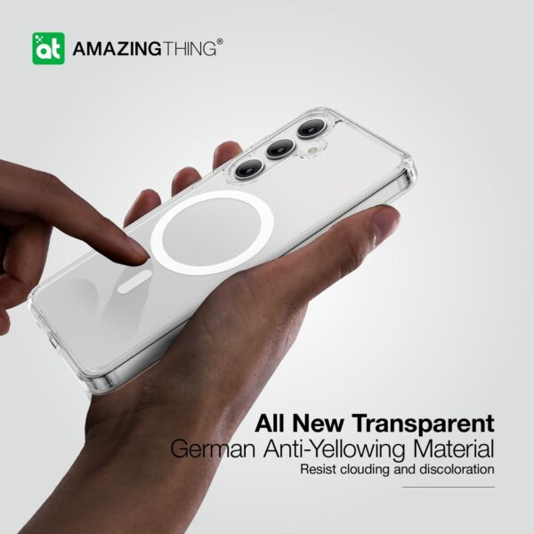 Amazing Thing Minimal Magsafe Case 6.6FT S24PMMINCL for Samsung Galaxy S24 Plus transparent