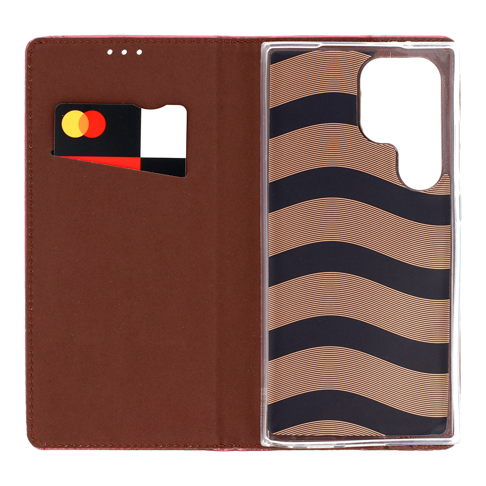 Smart Magneto Case for Xiaomi 14 burgundy