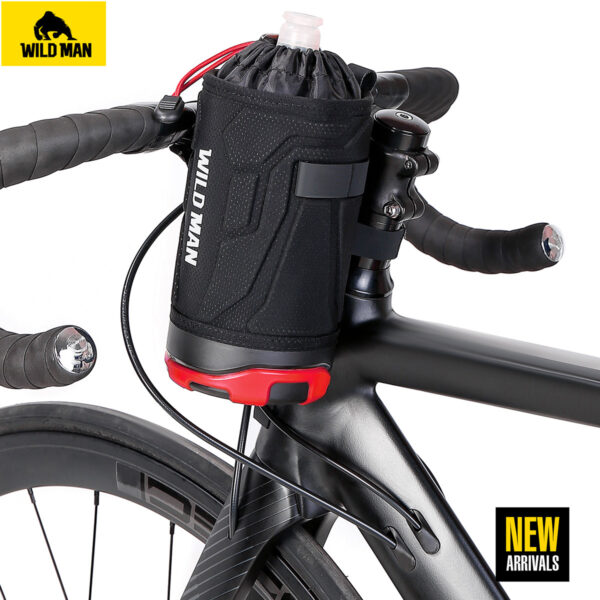 WILDMAN Bicycle bag R1 waterproof 1L for bottle black-red