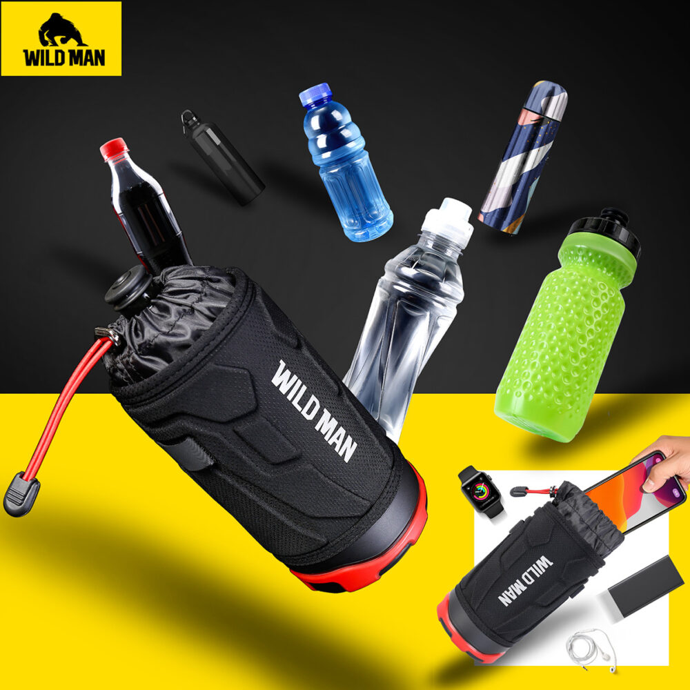 WILDMAN Bicycle bag R1 waterproof 1L for bottle black-red