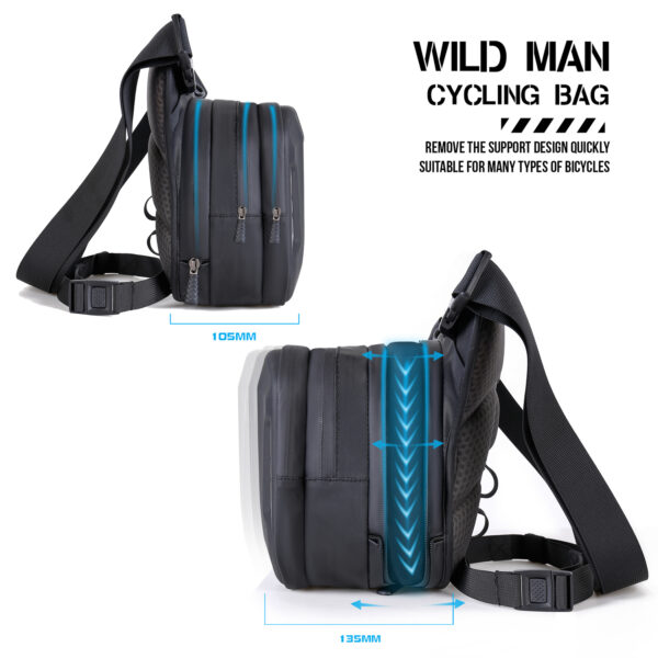 WILDMAN Bag L1 waterproof 3L on waist and thigh