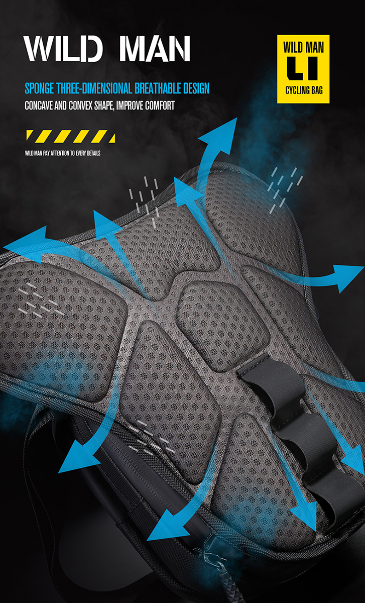 WILDMAN Bag L1 waterproof 3L on waist and thigh