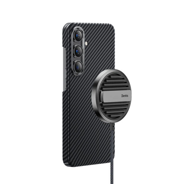 Benks Magnetic Armor Air Kevlar Case Metal Frame 600D for Samsung Galaxy S24 black