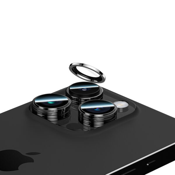 Benks Tempered glass Glass Warrior Lens Protector on camera for Iphone 15 Pro/15 Pro Max (lens 3 pieces) black