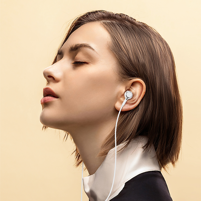 Borofone Earphones BM90 Miller with microphone Typ C white