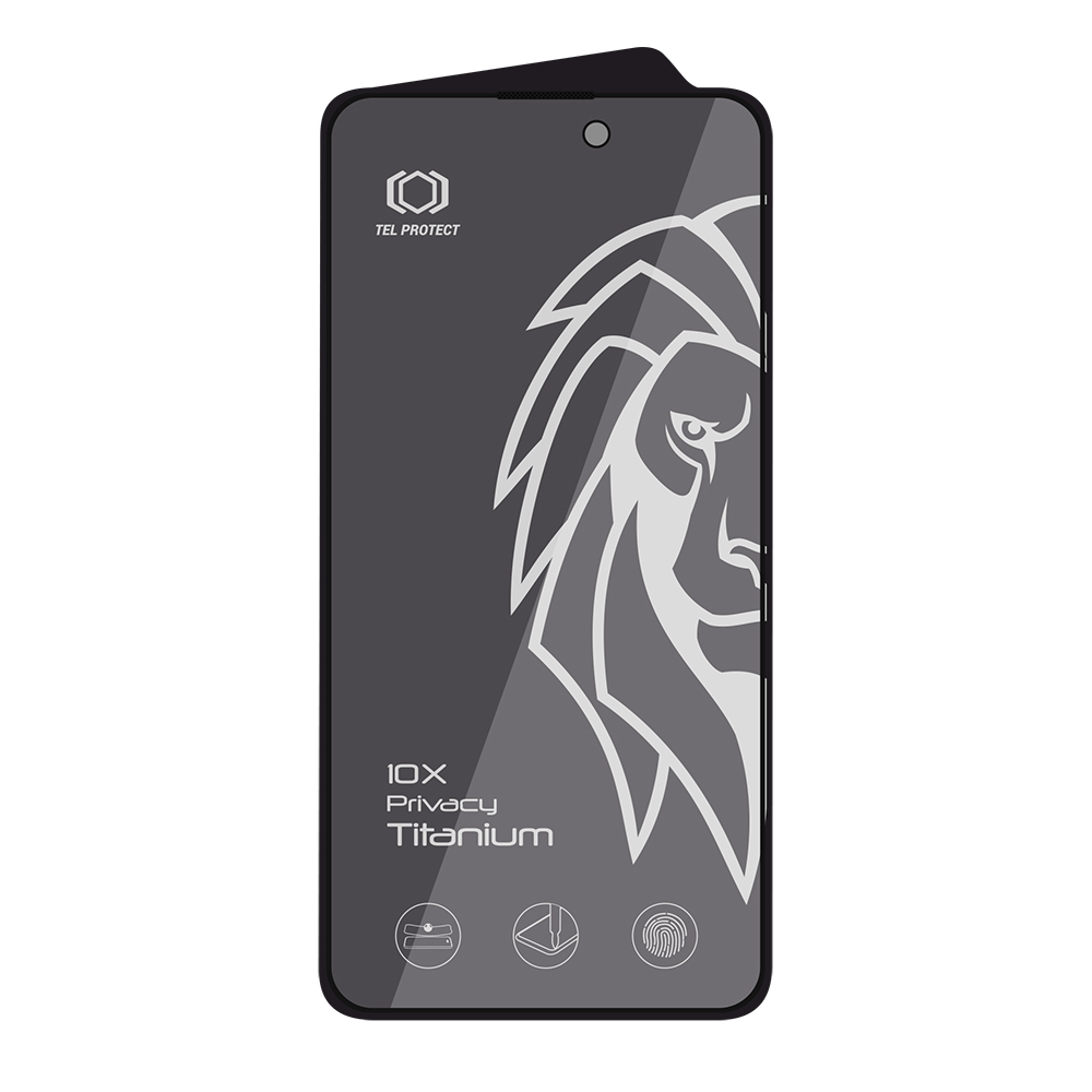 Tempered glass Tel Protect 10X Privacy Titanium for Iphone 14 Pro
