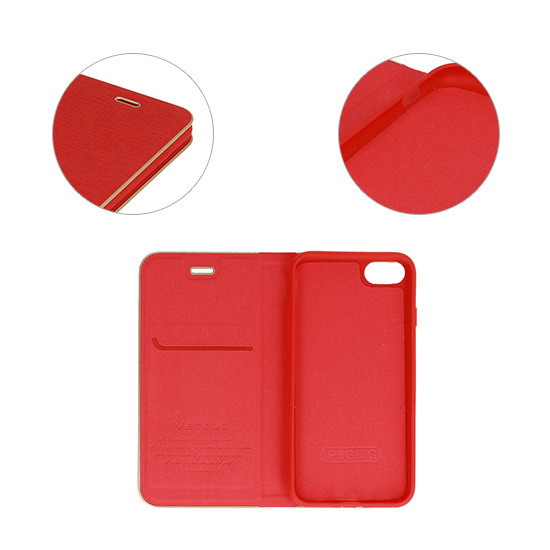 Vennus Book Case with frame for Samsung Galaxy S24 red