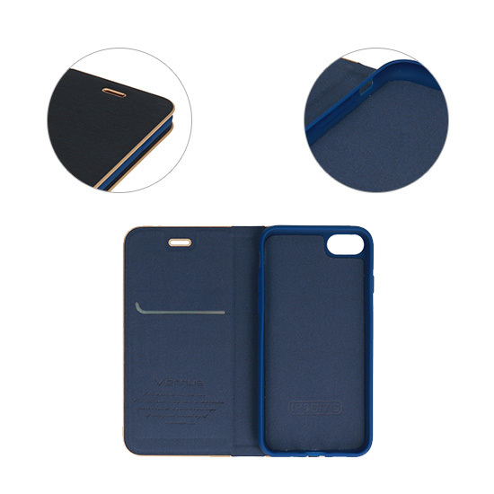 Vennus Book Case with frame for Samsung Galaxy S24 navy