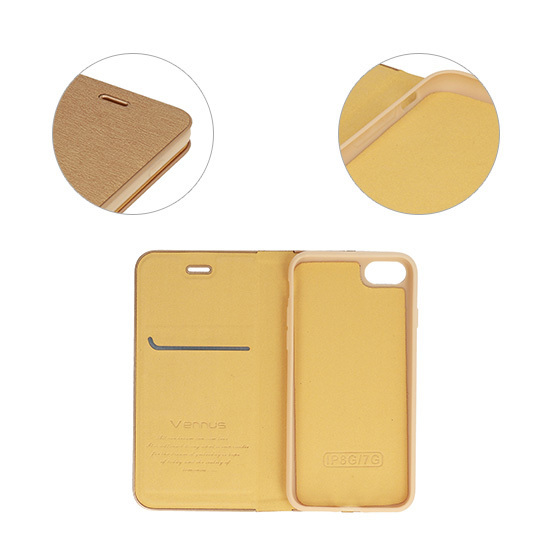 Vennus Book Case with frame for Samsung Galaxy S24 gold