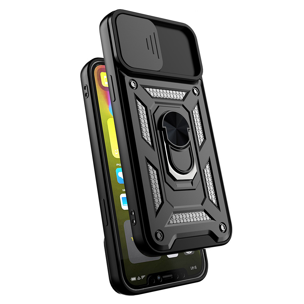 Slide Camera Armor Case for Oppo A59 Black