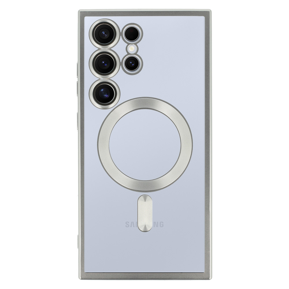 Metallic Magsafe Case for Samsung Galaxy S24 Silver