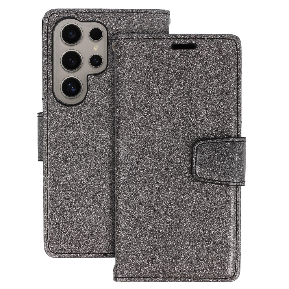 Glitter Magsafe Book Case for Samsung Galaxy S23 black