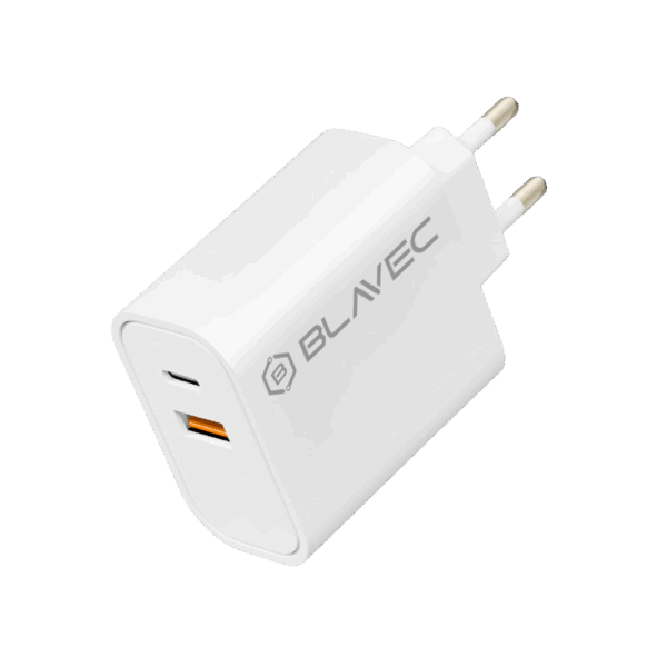 Blavec Wall charger BC-2 - USB + Type C - QC 3.0 PD 20W (TCBC2-UCW20) white