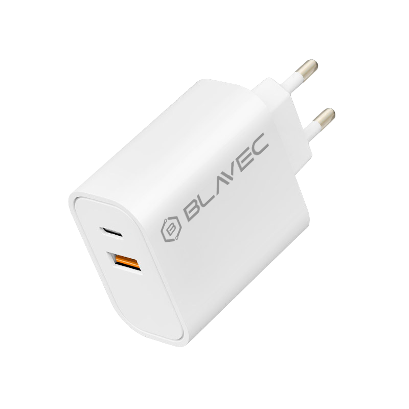Blavec Wall charger BC-2 - USB + Type C - QC 3.0 PD 20W (TCBC2-UCW20) white