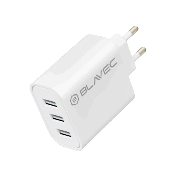 Blavec Wall charger BC-3 - 3xUSB - 3A (TCBC3-3UW3A) white