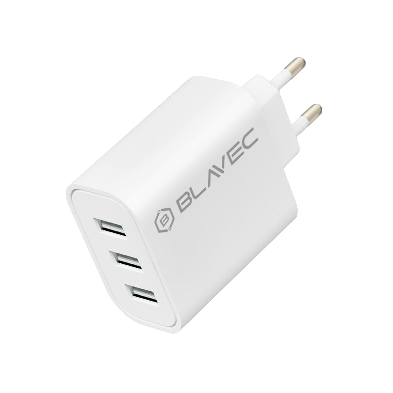 Blavec Wall charger BC-3 - 3xUSB - 3A (TCBC3-3UW3A) white