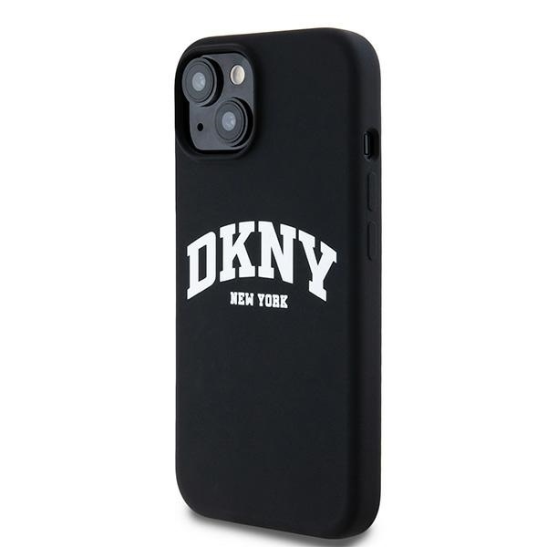 Original Case DKNY hardcase Liquid Silicone White Printed Logo MagSafe DKHMP14SSNYACH for Iphone 14/15/13 black