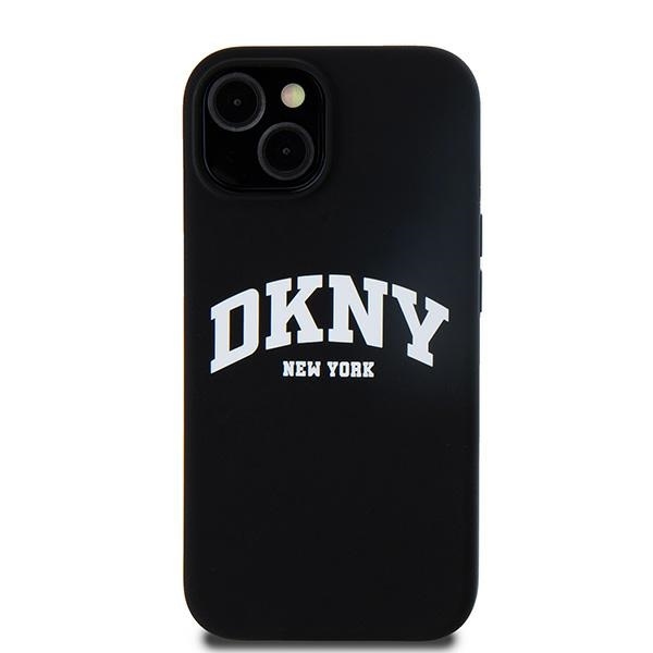 Original Case DKNY hardcase Liquid Silicone White Printed Logo MagSafe DKHMP14SSNYACH for Iphone 14/15/13 black