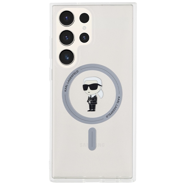 Original Pouch KARL LAGERFELD  hardcase IML Ikonik MagSafe KLHMS24LHFCKNOT for Samsung Galaxy S24 Ultra transparent