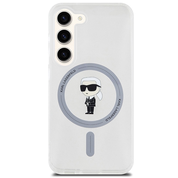 Original Pouch KARL LAGERFELD  hardcase IML Ikonik MagSafe KLHMS24SHFCKNOT for Samsung Galaxy S24 transparent
