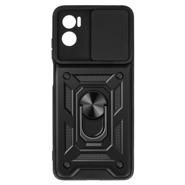 Slide Camera Armor Case for Motorola Moto E22/E22i Black