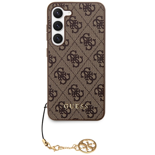 Original Case GUESS - hardcase 4G Charms Collection GUHCSA35GF4GBR for Samsung Galaxy A35 Brown