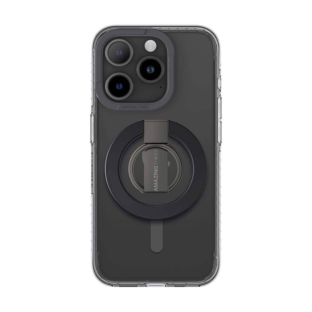Amazing Thing Titan Pro Mag Ring Grip Case 10FT IP156.7PTRBK for Iphone 15 Pro Max black