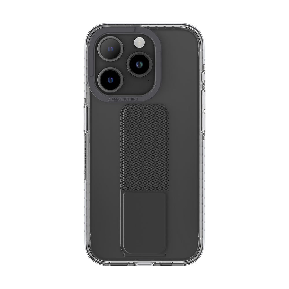 Amazing Thing Titan Pro Holder Case 10FT IP156.1PTHBK for Iphone 15 Pro black with stand