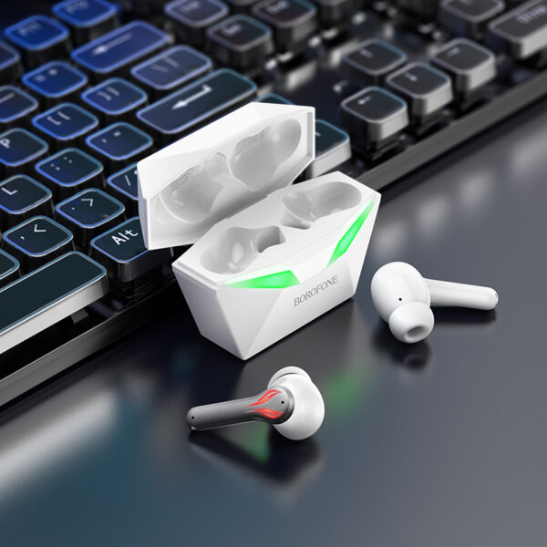 Borofone TWS Bluetooth Earphones BW24 Magic Waves White