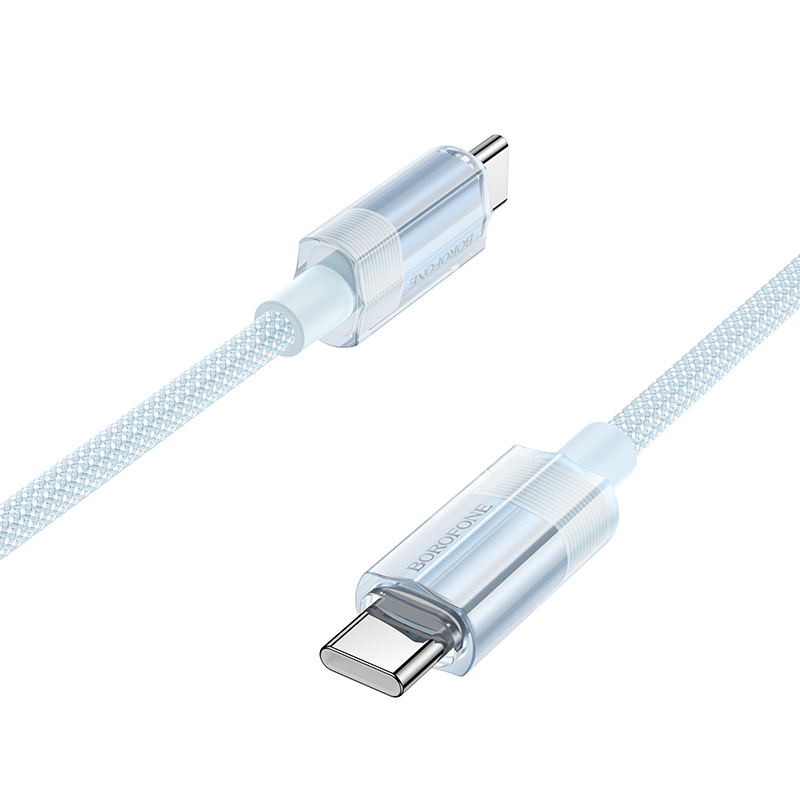 Borofone Cable BU44 Sincero - Type C to Type C - 60W 3A 1,2 metres blue