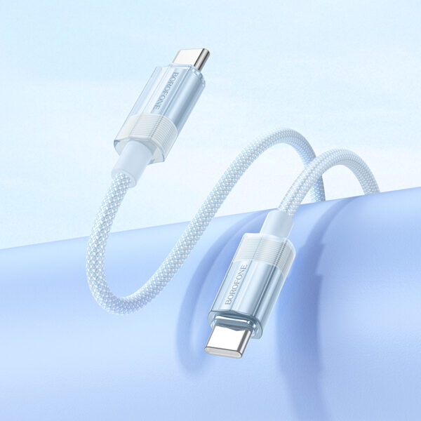 Borofone Cable BU44 Sincero - Type C to Type C - 60W 3A 1,2 metres blue