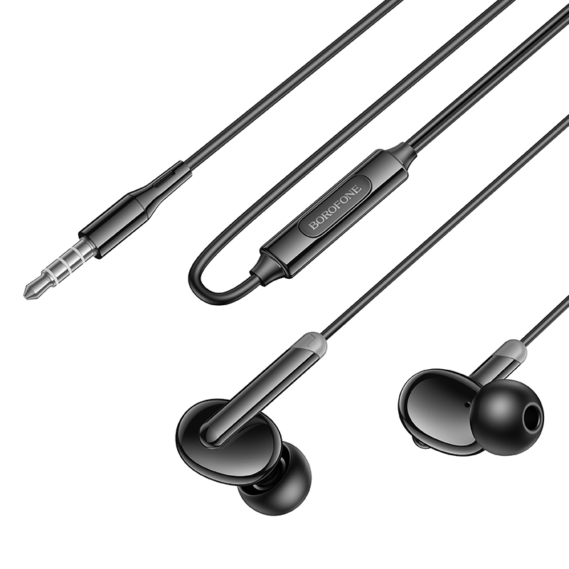 Borofone Earphones BM92 Refined with microphone black