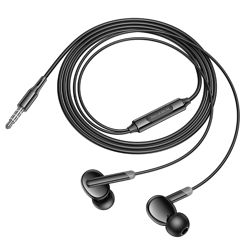 Borofone Earphones BM92 Refined with microphone black