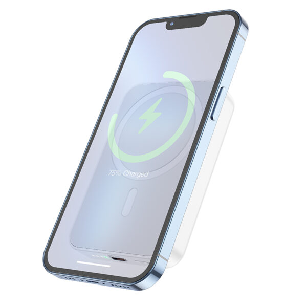 Borofone Power Bank 10000mAh Plus Reach - Type C - PD 20W magnetic with induction charging white