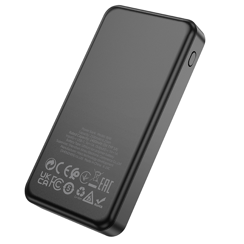 Borofone Power Bank 2500mAh BJ48 Mini - USB - black