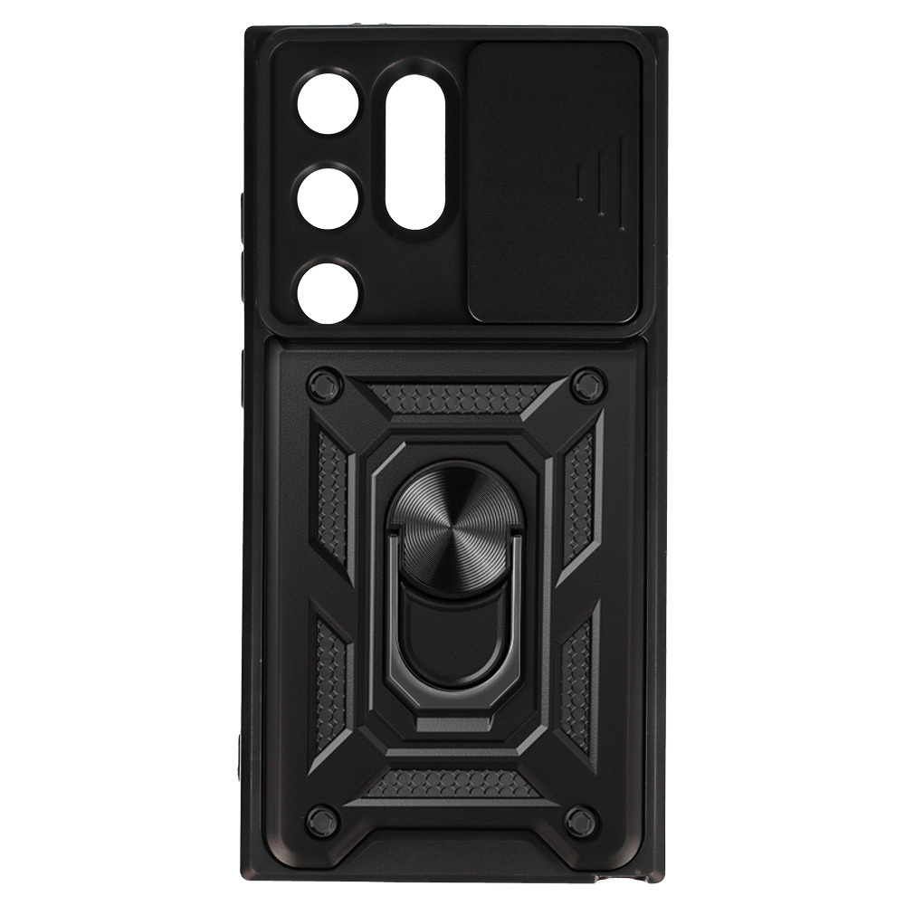 Slide Camera Armor Case for Samsung Galaxy S24 Ultra Black