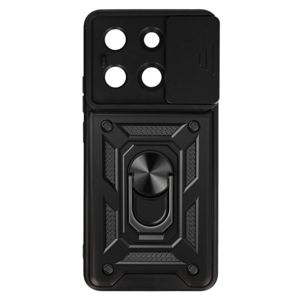 Slide Camera Armor Case for Xiaomi Redmi Note 13 4G Black