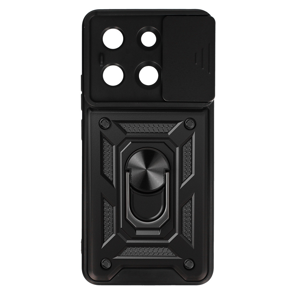 Slide Camera Armor Case for Xiaomi Redmi Note 13 4G Black