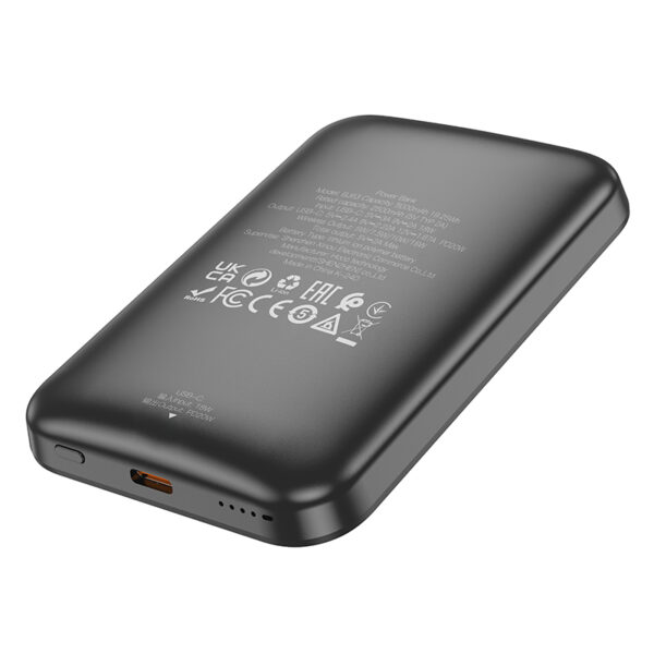 Borofone Power Bank 5000mAh BJ63 Nimble - Type C - PD 20W magnetic with induction charging black