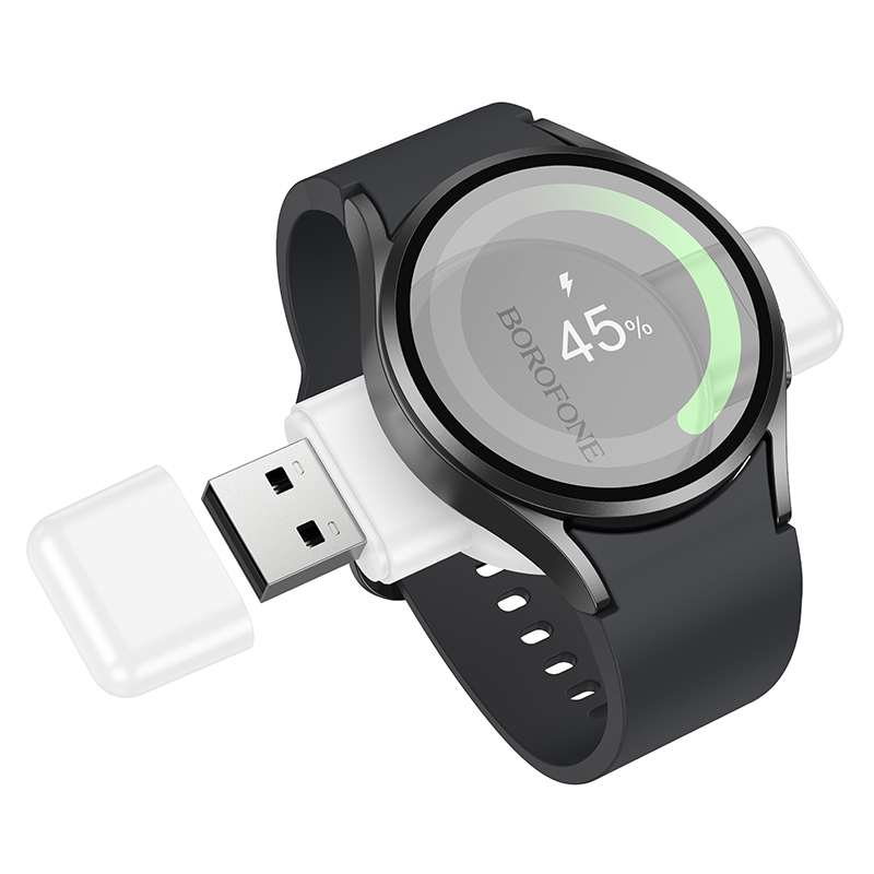 Borofone Wireless induction charger for Smartwatch BQ31 Portable 2,5W for iWatch 1-9, SE/SE2, Ultra/Ultra2, Samsung Watch 1-7, Ultra white