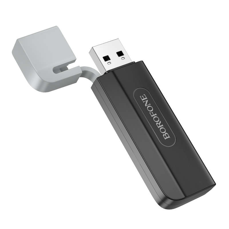 Borofone Card reader DH9 Wisdom 2 in 1 - USB 3.0 to SD + micro SD - black-grey