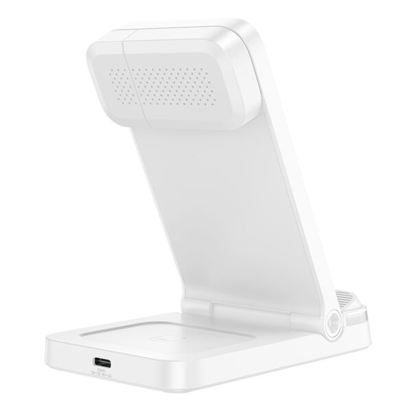 Borofone Wireless induction charger BQ33 Clever 3 in 1 15W white