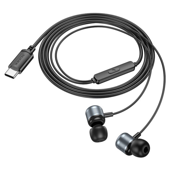 Borofone Earphones BM93 Platinum with microphone Type C grey