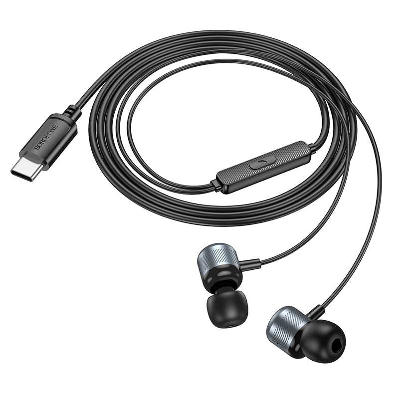 Borofone Earphones BM93 Platinum with microphone Type C grey